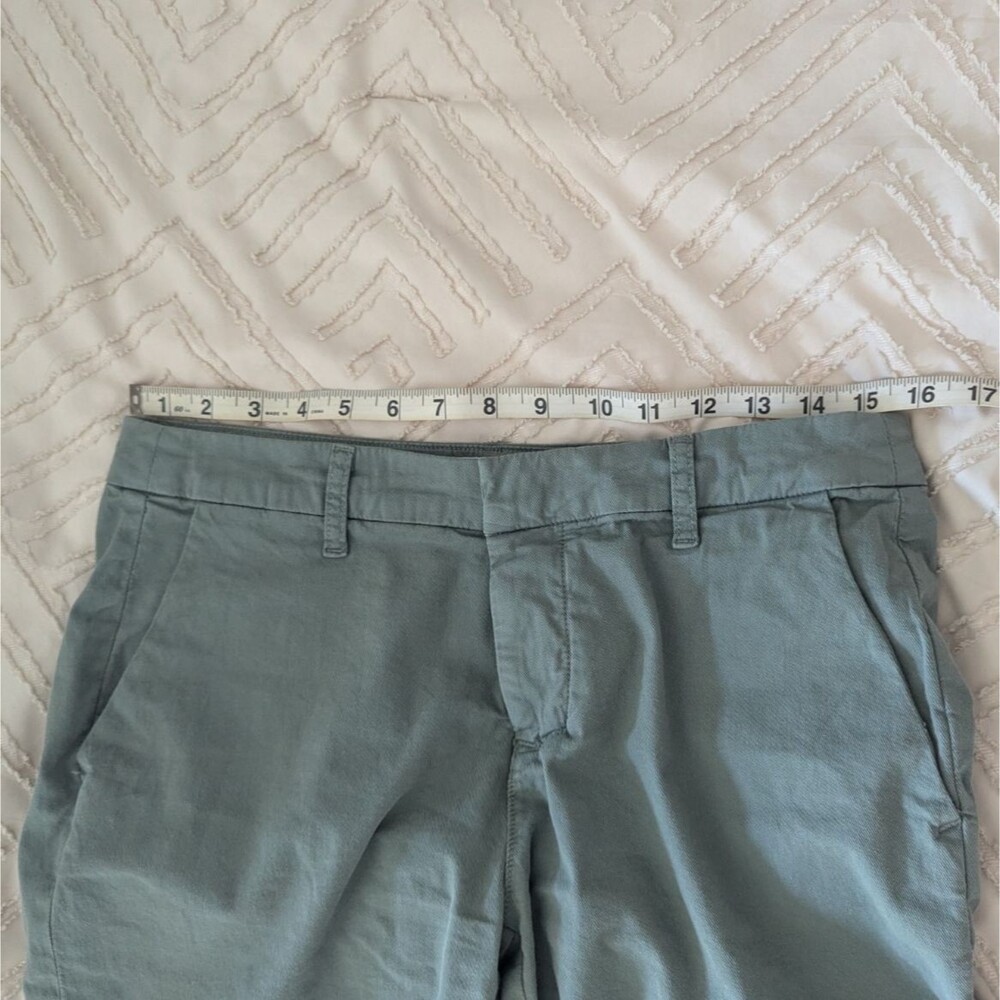 Frank & Eileen Wicklow Chino Pants Sage Green Distressed Hem Size 6 office - Picture 3 of 9